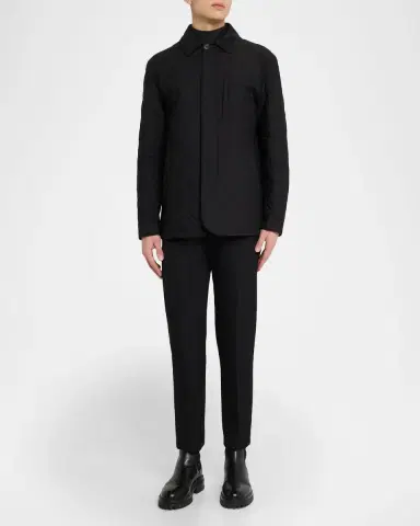 Corneliani Men's Geometric Quilted Jacket | Thumbnail 2 Corneliani Men's Geometric Quilted Jacket | Thumbnail 2