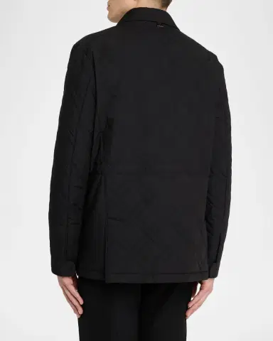 Corneliani Men's Geometric Quilted Jacket | Thumbnail 3 Corneliani Men's Geometric Quilted Jacket | Thumbnail 3