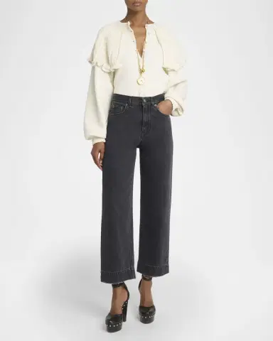 Chloé High-Rise Straight-Leg Crop Denim Trousers | Thumbnail 2 Chloé High-Rise Straight-Leg Crop Denim Trousers | Thumbnail 2