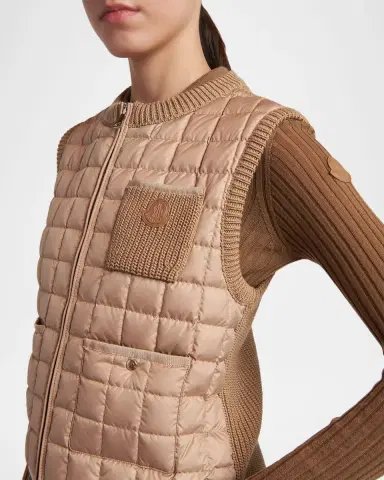 Moncler Quilted Combo Down Vest | Thumbnail 5 Moncler Quilted Combo Down Vest | Thumbnail 5