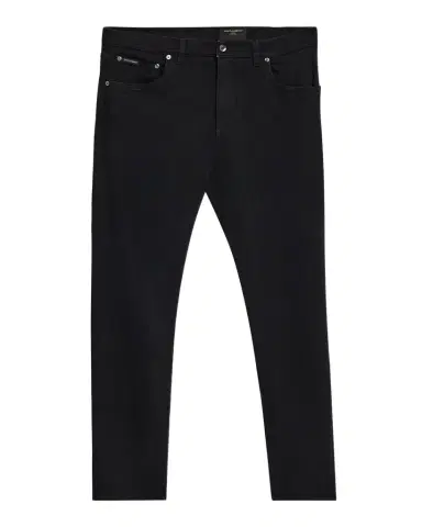 Dolce & Gabbana Men's Slim Fit Logo Plaque Five-Pocket Pants | Thumbnail 1 Dolce & Gabbana Men's Slim Fit Logo Plaque Five-Pocket Pants | Thumbnail 1