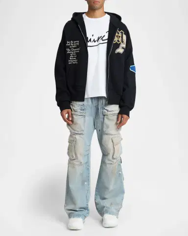 Amiri Men 's Vintage-Wash Wide Leg Cargo Jeans | Thumbnail 2 Amiri Men 's Vintage-Wash Wide Leg Cargo Jeans | Thumbnail 2