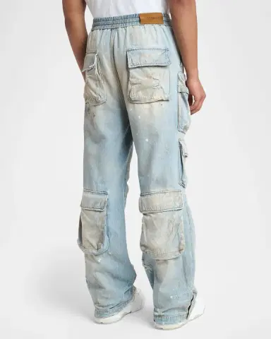 Amiri Men 's Vintage-Wash Wide Leg Cargo Jeans | Thumbnail 3 Amiri Men 's Vintage-Wash Wide Leg Cargo Jeans | Thumbnail 3