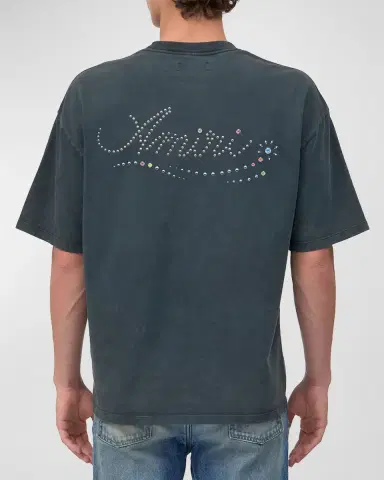 Amiri Men 's Studded Logo Oversized T-Shirt | Thumbnail 2 Amiri Men 's Studded Logo Oversized T-Shirt | Thumbnail 2