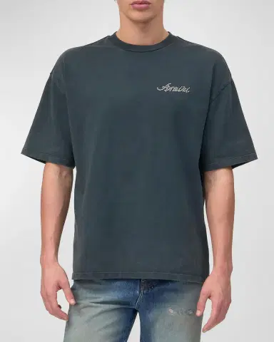 Amiri Men 's Studded Logo Oversized T-Shirt | Thumbnail 3 Amiri Men 's Studded Logo Oversized T-Shirt | Thumbnail 3