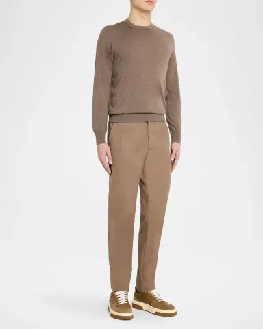 Sease Men 's Virgin Wool Heathered Crewneck Sweater | Thumbnail 2 Sease Men 's Virgin Wool Heathered Crewneck Sweater | Thumbnail 2
