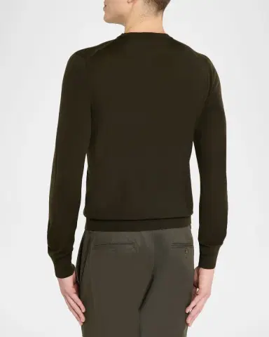 Sease Men 's Virgin Wool Heathered Crewneck Sweater | Thumbnail 7 Sease Men 's Virgin Wool Heathered Crewneck Sweater | Thumbnail 7