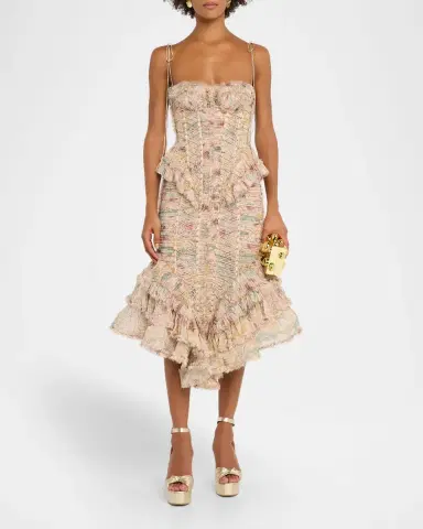 Zimmermann Rebellion Frayed Midi Dress | Thumbnail 2 Zimmermann Rebellion Frayed Midi Dress | Thumbnail 2