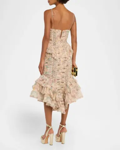 Zimmermann Rebellion Frayed Midi Dress | Thumbnail 3 Zimmermann Rebellion Frayed Midi Dress | Thumbnail 3