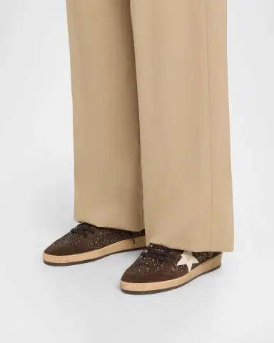 Golden Goose Ball Star Suede Glitter Low-Top Sneakers | Thumbnail 2 Golden Goose Ball Star Suede Glitter Low-Top Sneakers | Thumbnail 2