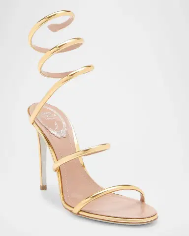 René Caovilla 105mm Cleo Metallic Leather Sandals | Thumbnail 2 René Caovilla 105mm Cleo Metallic Leather Sandals | Thumbnail 2