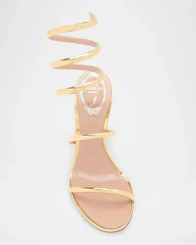 René Caovilla 105mm Cleo Metallic Leather Sandals | Thumbnail 5 René Caovilla 105mm Cleo Metallic Leather Sandals | Thumbnail 5