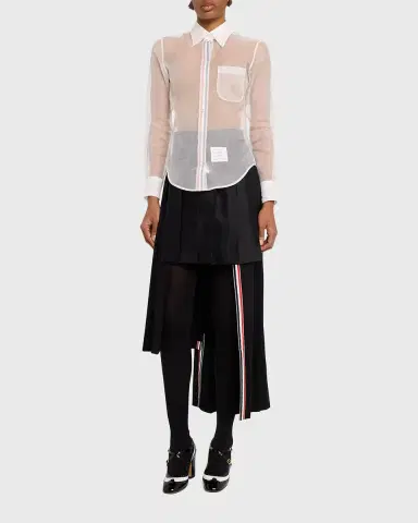 Thom Browne 75mm Crisscross Leather Brogue Pumps | Thumbnail 3 Thom Browne 75mm Crisscross Leather Brogue Pumps | Thumbnail 3
