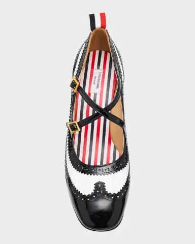 Thom Browne 75mm Crisscross Leather Brogue Pumps | Thumbnail 5 Thom Browne 75mm Crisscross Leather Brogue Pumps | Thumbnail 5
