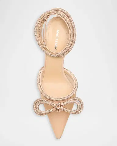 MACH & MACH Strass Mesh Double Bow Ankle-Strap Pumps | Thumbnail 5 MACH & MACH Strass Mesh Double Bow Ankle-Strap Pumps | Thumbnail 5