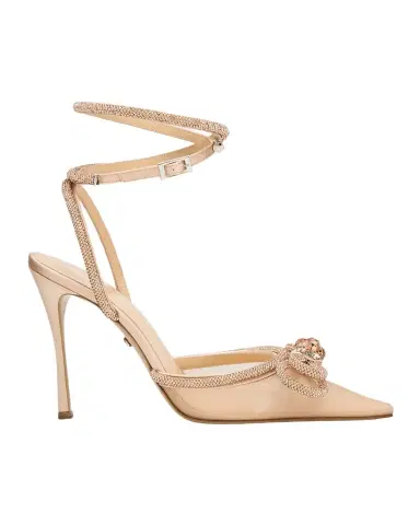MACH & MACH Strass Mesh Double Bow Ankle-Strap Pumps | Thumbnail 1 MACH & MACH Strass Mesh Double Bow Ankle-Strap Pumps | Thumbnail 1