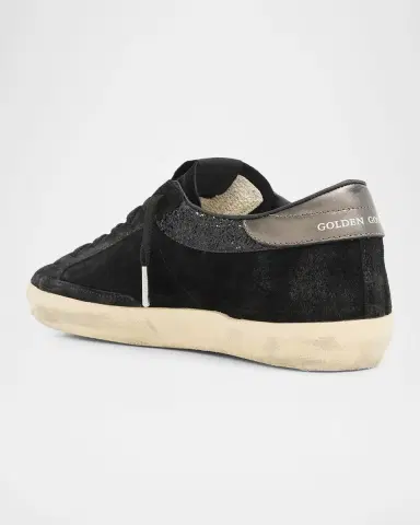 Golden Goose Super-Star Suede Glitter Low-Top Sneakers | Thumbnail 4 Golden Goose Super-Star Suede Glitter Low-Top Sneakers | Thumbnail 4