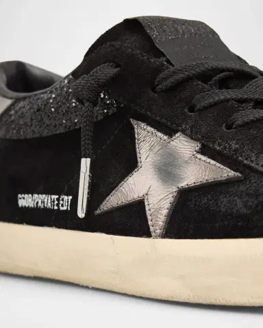 Golden Goose Super-Star Suede Glitter Low-Top Sneakers | Thumbnail 6 Golden Goose Super-Star Suede Glitter Low-Top Sneakers | Thumbnail 6