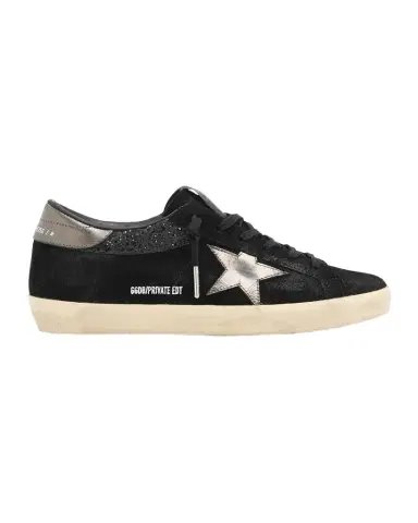 Golden Goose Super-Star Suede Glitter Low-Top Sneakers | Thumbnail 1 Golden Goose Super-Star Suede Glitter Low-Top Sneakers | Thumbnail 1