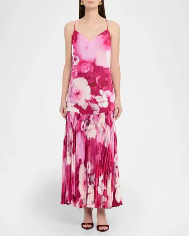 Ungaro Camden Pleated Floral-Print Maxi Dress | Thumbnail 2 Ungaro Camden Pleated Floral-Print Maxi Dress | Thumbnail 2