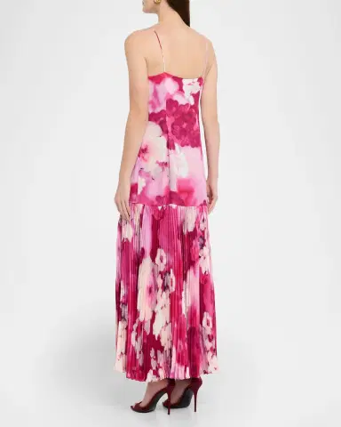 Ungaro Camden Pleated Floral-Print Maxi Dress | Thumbnail 3 Ungaro Camden Pleated Floral-Print Maxi Dress | Thumbnail 3