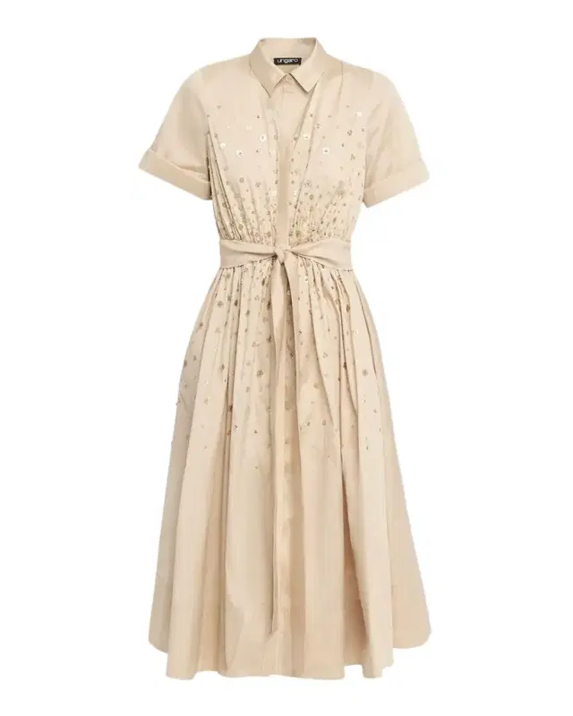 Kace Sequin-Embellished Midi Shirtdress Kace Sequin-Embellished Midi Shirtdress