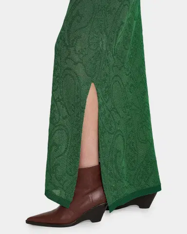 Etro Paisley Jacquard Knit Short-Sleeve Maxi Dress | Thumbnail 6 Etro Paisley Jacquard Knit Short-Sleeve Maxi Dress | Thumbnail 6