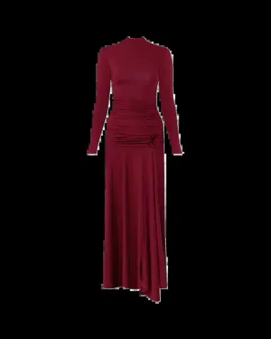 Maygel Coronel Mageia Ruched Mock-Neck Maxi Dress | Thumbnail 2 Maygel Coronel Mageia Ruched Mock-Neck Maxi Dress | Thumbnail 2
