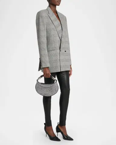 Balmain Ebene Mini Top-Handle Bag in Crystal Suede | Thumbnail 6 Balmain Ebene Mini Top-Handle Bag in Crystal Suede | Thumbnail 6