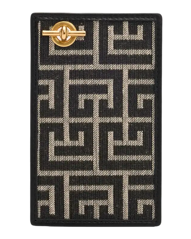 Pulse Card Holder in Monogram Jacquard Pulse Card Holder in Monogram Jacquard