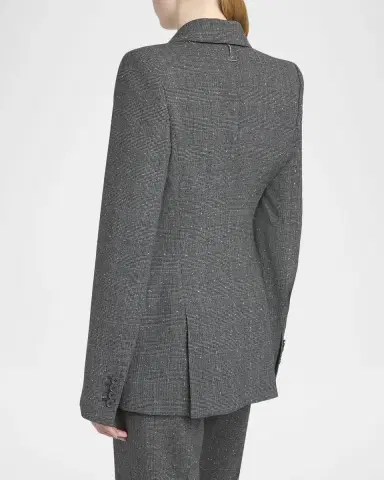 Alexander McQueen Double-Breasted Check Wool Tailored Jacket | Thumbnail 7 Alexander McQueen Double-Breasted Check Wool Tailored Jacket | Thumbnail 7