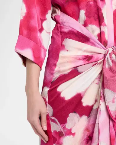 Ungaro Imani Floral-Print Midi Wrap Dress | Thumbnail 4 Ungaro Imani Floral-Print Midi Wrap Dress | Thumbnail 4
