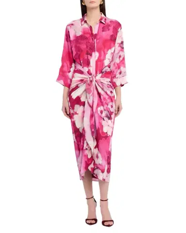 Ungaro Imani Floral-Print Midi Wrap Dress | Thumbnail 1 Ungaro Imani Floral-Print Midi Wrap Dress | Thumbnail 1