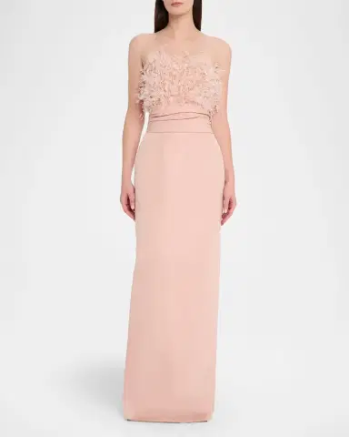 Oscar de la Renta Strapless Dramatic Point D'esprit Silk Column Gown | Thumbnail 12 Oscar de la Renta Strapless Dramatic Point D'esprit Silk Column Gown | Thumbnail 12