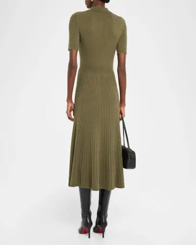PAIGE Mathilda Short-Sleeve Rib-Knit Dress | Thumbnail 3 PAIGE Mathilda Short-Sleeve Rib-Knit Dress | Thumbnail 3