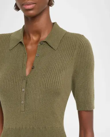 PAIGE Mathilda Short-Sleeve Rib-Knit Dress | Thumbnail 5 PAIGE Mathilda Short-Sleeve Rib-Knit Dress | Thumbnail 5