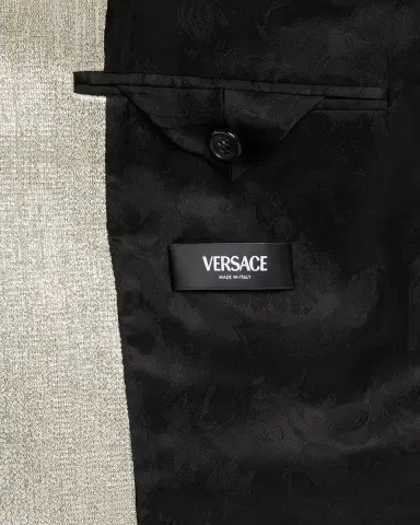 Versace Men 's Peak-Lapel Metallic-Woven Evening Jacket | Thumbnail 7 Versace Men 's Peak-Lapel Metallic-Woven Evening Jacket | Thumbnail 7
