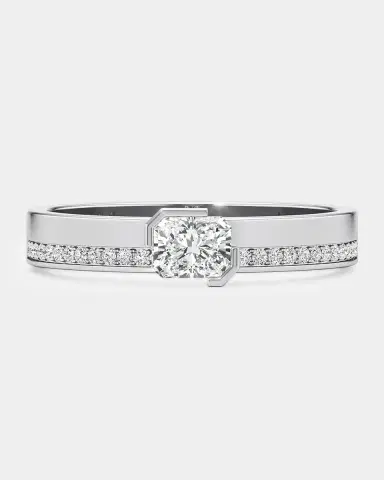 Unsaid Meta Lab-Grown Diamond Radiant Pave Band, Size 8 | Thumbnail 3 Unsaid Meta Lab-Grown Diamond Radiant Pave Band, Size 8 | Thumbnail 3