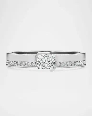 Unsaid Meta Lab-Grown Diamond Radiant Pave Band, Size 8.75 | Thumbnail 2 Unsaid Meta Lab-Grown Diamond Radiant Pave Band, Size 8.75 | Thumbnail 2