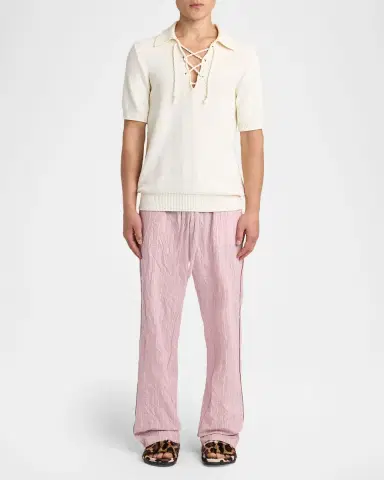 Dolce & Gabbana Men's Multi-Stripe Drawstring Lounge Pants | Thumbnail 2 Dolce & Gabbana Men's Multi-Stripe Drawstring Lounge Pants | Thumbnail 2