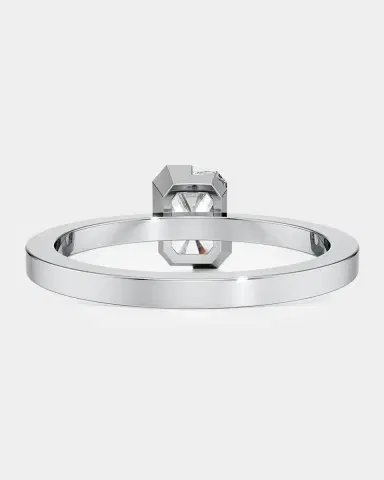Unsaid Meta Lab-Grown Diamond Radiant Solitaire Ring in 18K White Gold | Thumbnail 3 Unsaid Meta Lab-Grown Diamond Radiant Solitaire Ring in 18K White Gold | Thumbnail 3