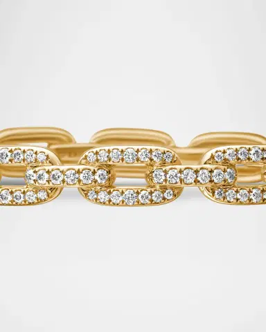 David Yurman Stax Link Bracelet with Diamonds in 18K Yellow Gold, 7mm | Thumbnail 4 David Yurman Stax Link Bracelet with Diamonds in 18K Yellow Gold, 7mm | Thumbnail 4