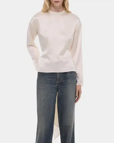 Helmut Lang Draped Silk Satin Scarf Top | Thumbnail 5 Helmut Lang Draped Silk Satin Scarf Top | Thumbnail 5