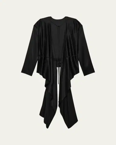 Helmut Lang Draped Silk Satin Scarf Top | Thumbnail 8 Helmut Lang Draped Silk Satin Scarf Top | Thumbnail 8