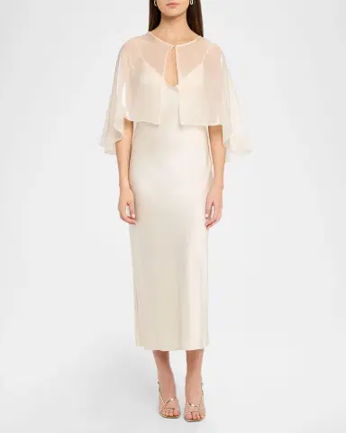 Carolyn Rowan Hi-Low Open-Front Cape | Thumbnail 2 Carolyn Rowan Hi-Low Open-Front Cape | Thumbnail 2