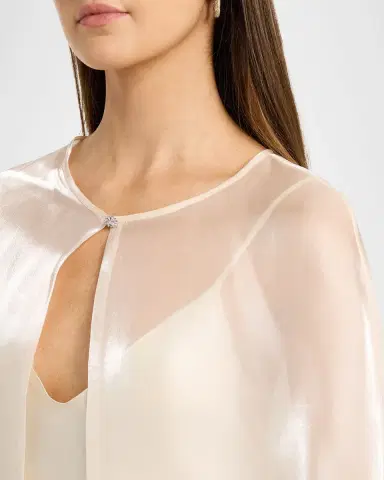Carolyn Rowan Hi-Low Open-Front Cape | Thumbnail 5 Carolyn Rowan Hi-Low Open-Front Cape | Thumbnail 5