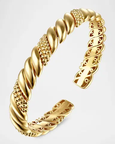 Gabriel & Co 14K Yellow Plain Gold Bujukan Split Bangle Bracelet | Thumbnail 3 Gabriel & Co 14K Yellow Plain Gold Bujukan Split Bangle Bracelet | Thumbnail 3