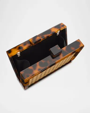 BTB Los Angeles Anyssa Cane Webbing & Acrylic Clutch Bag | Thumbnail 4 BTB Los Angeles Anyssa Cane Webbing & Acrylic Clutch Bag | Thumbnail 4