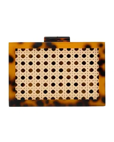 BTB Los Angeles Anyssa Cane Webbing & Acrylic Clutch Bag | Thumbnail 1 BTB Los Angeles Anyssa Cane Webbing & Acrylic Clutch Bag | Thumbnail 1
