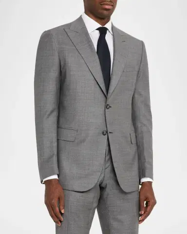 Brioni Men's Wool and Cashmere Sharkskin Two-Piece Suit | Thumbnail 4 Brioni Men's Wool and Cashmere Sharkskin Two-Piece Suit | Thumbnail 4